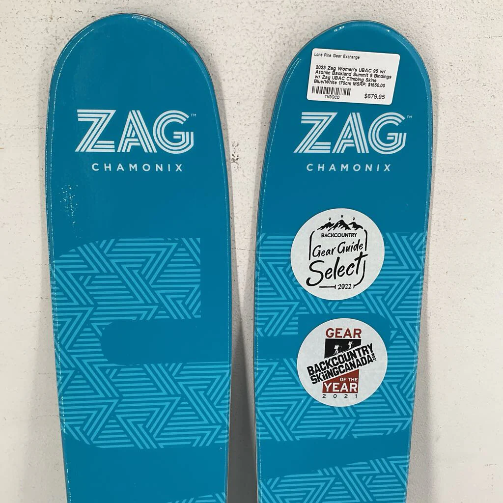 2023 Zag Women's UBAC 95 w/ Atomic Backland Summit 9 Bindings w/ Zag UBAC Climbing Skins - Image 3