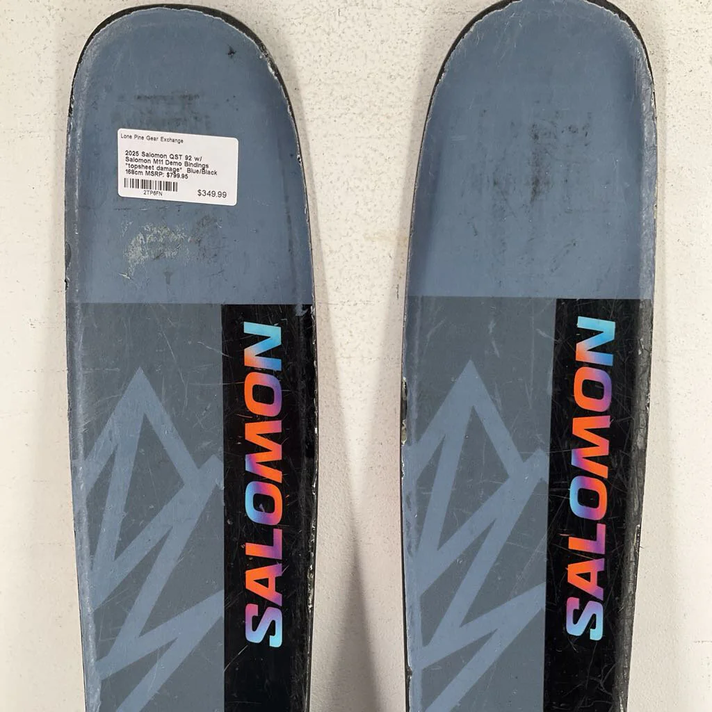 2025 Salomon QST 92 w/ Salomon M11 Demo Bindings *topsheet damage* - Image 11