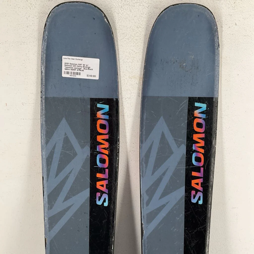 2025 Salomon QST 92 w/ Salomon M11 Demo Bindings *topsheet damage* - Image 3