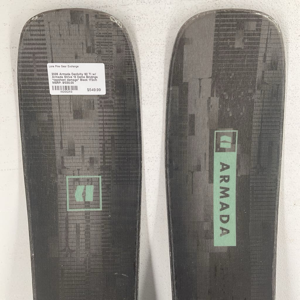 2026 Armada Declivity 92 Ti w/ Armada Strive 13 Demo Bindings *topsheet damage* - Image 3