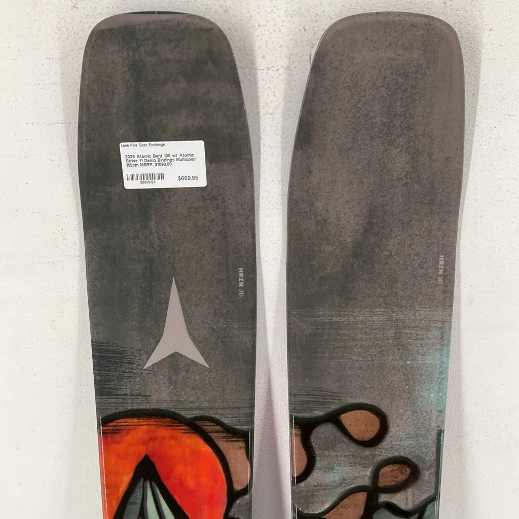 2026 Atomic Bent 100 w/ Atomic Strive 11 Demo Bindings - Image 3