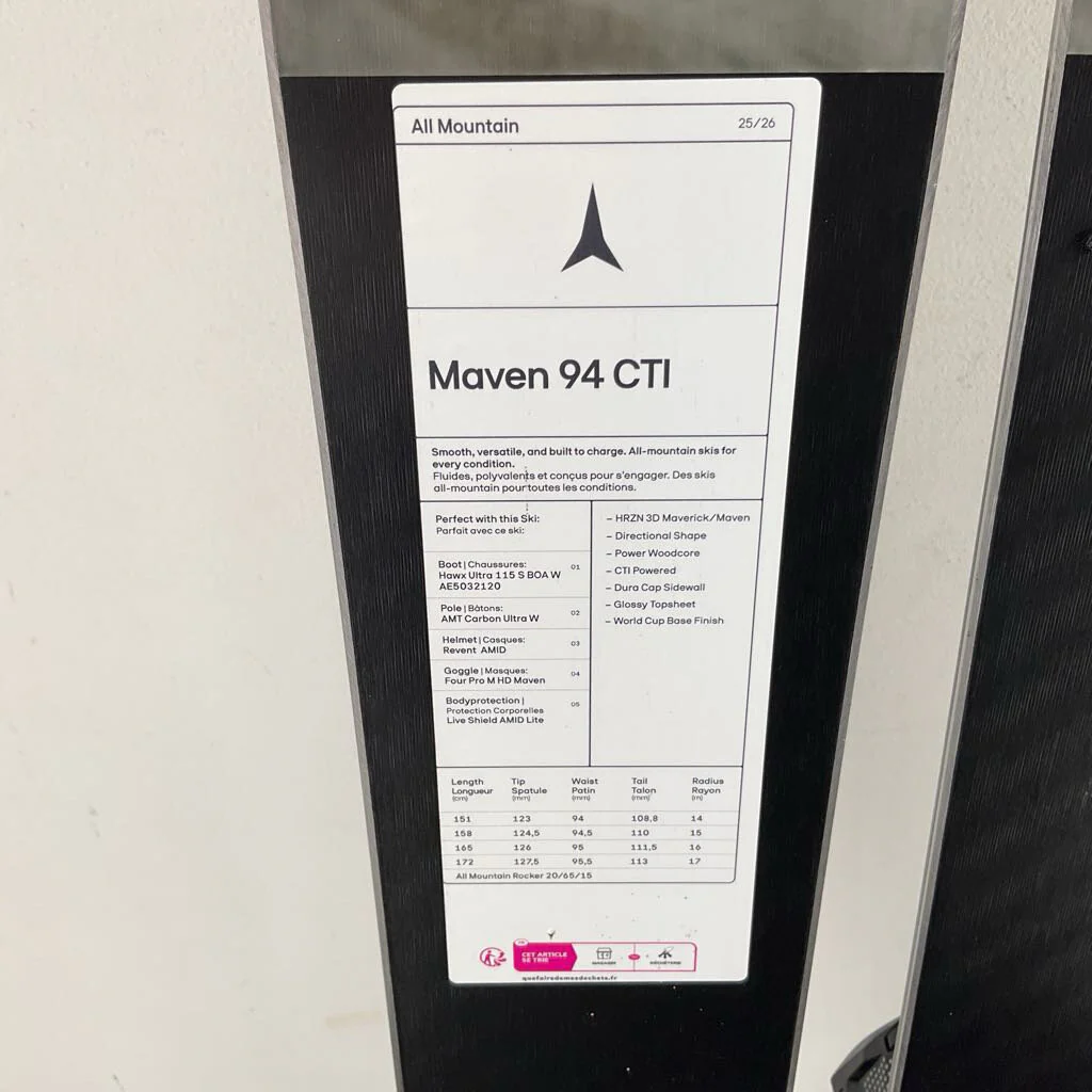 2026 Atomic Maven 94 CTI w/ Atomic Strive 11 Demo Bindings - Image 8