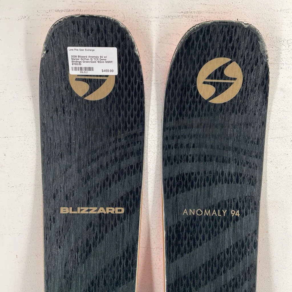 2026 Blizzard Anomaly 94 w/ Marker Griffon 13 TCX Demo Bindings - Image 20