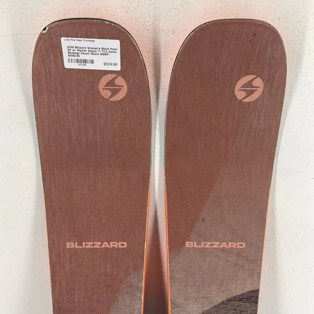 2026 Blizzard Women's Black Pearl 94 w/ Marker Squire 11 TCX Demo Bindings - Image 11
