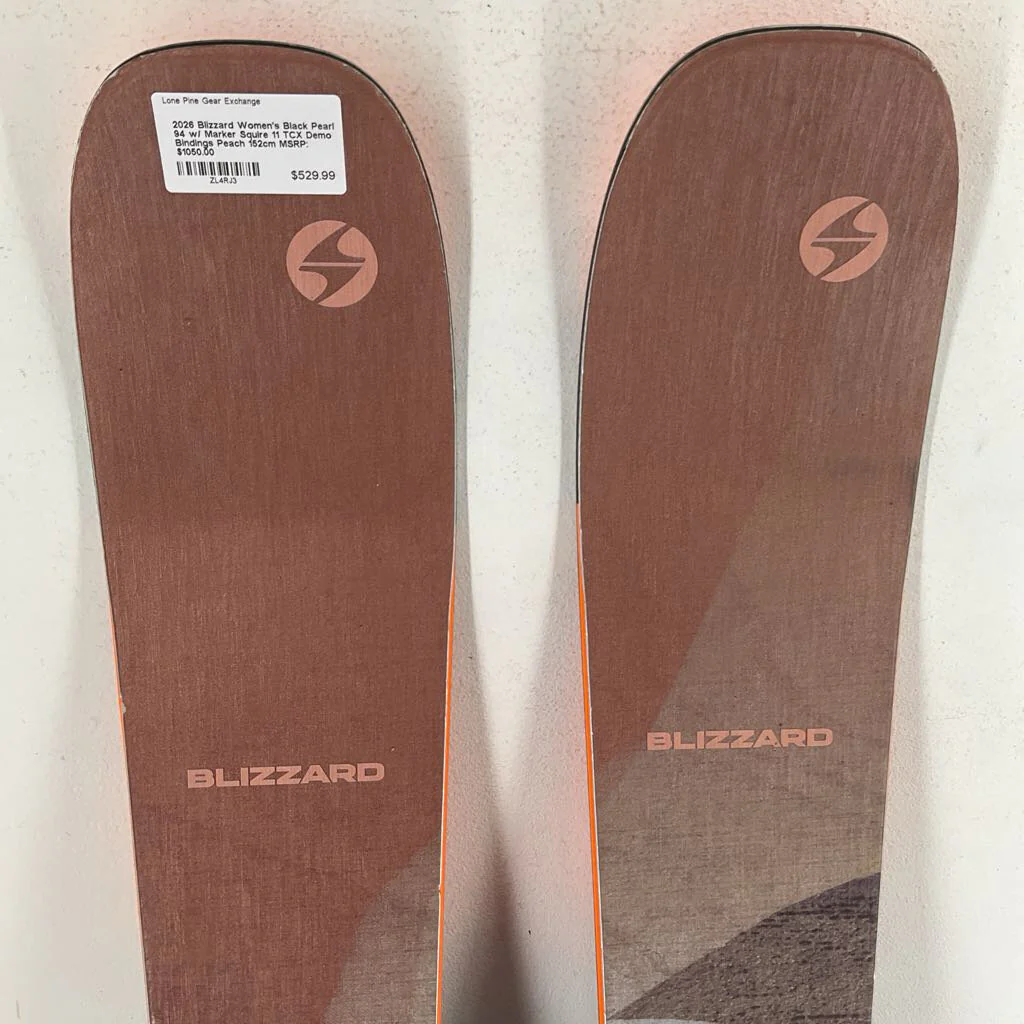2026 Blizzard Women's Black Pearl 94 w/ Marker Squire 11 TCX Demo Bindings - Image 3