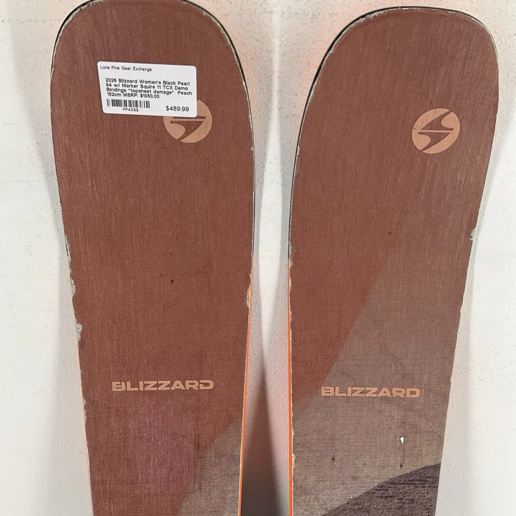 2026 Blizzard Women's Black Pearl 94 w/ Marker Squire 11 TCX Demo Bindings *topsheet damage* - Image 11