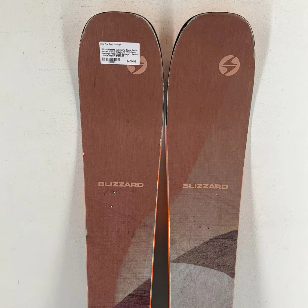 2026 Blizzard Women's Black Pearl 94 w/ Marker Squire 11 TCX Demo Bindings *topsheet damage* - Image 27