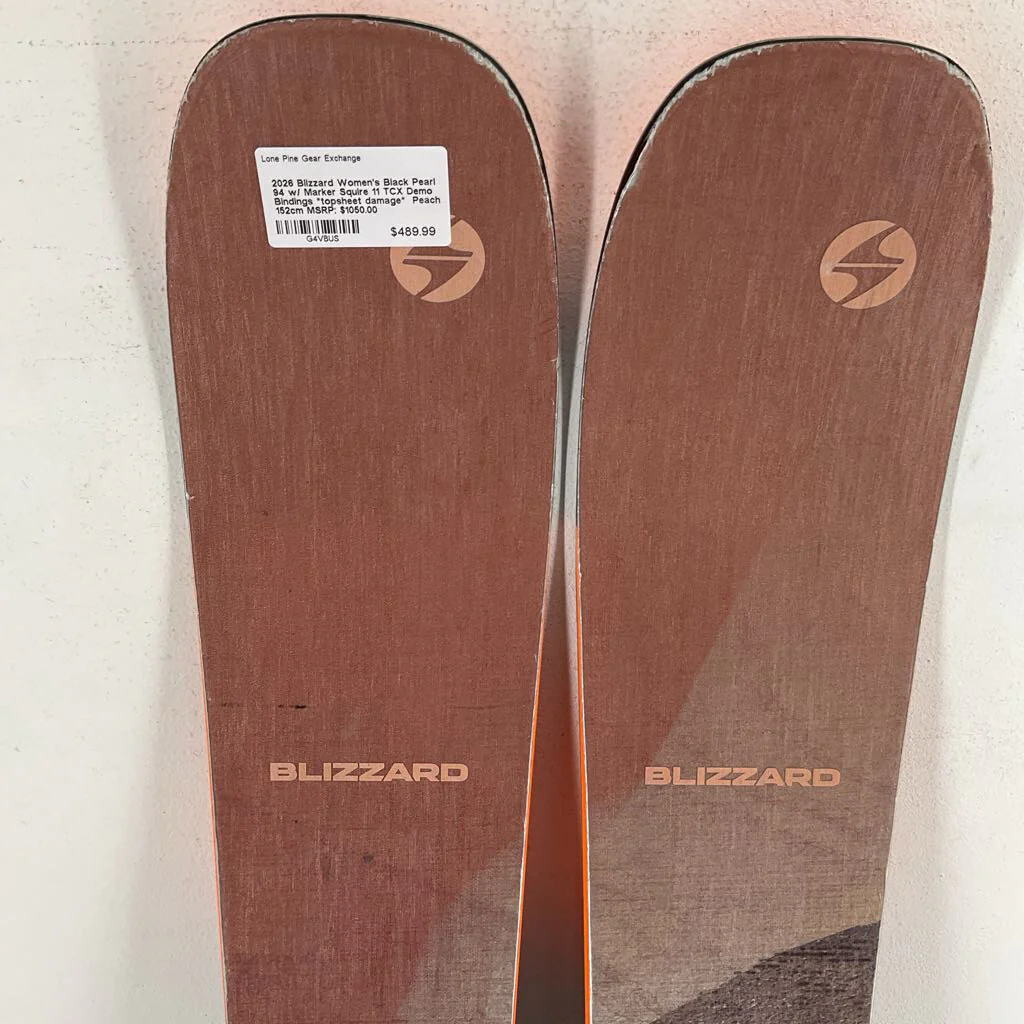 2026 Blizzard Women's Black Pearl 94 w/ Marker Squire 11 TCX Demo Bindings *topsheet damage* - Image 3