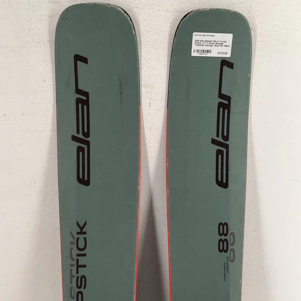 2026 Elan Ripstick 88 w/ Tyrolia Attack LYT 11 Demo Bindings *Topsheet Damage* - Image 11