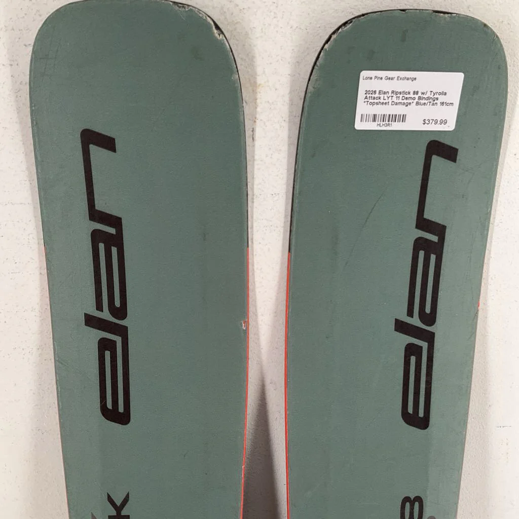 2026 Elan Ripstick 88 w/ Tyrolia Attack LYT 11 Demo Bindings *Topsheet Damage* - Image 3