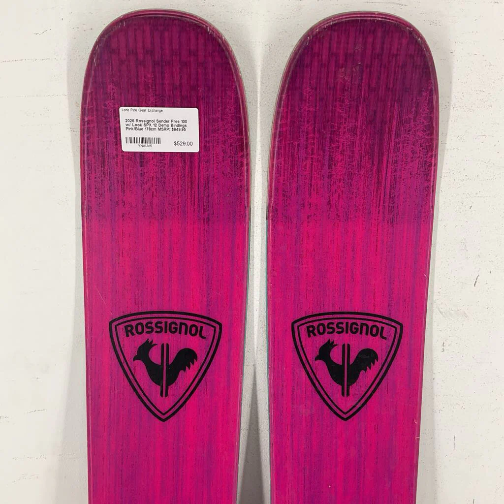2026 Rossignol Sender Free 100 w/ Look SPX 12 Demo Bindings - Image 7