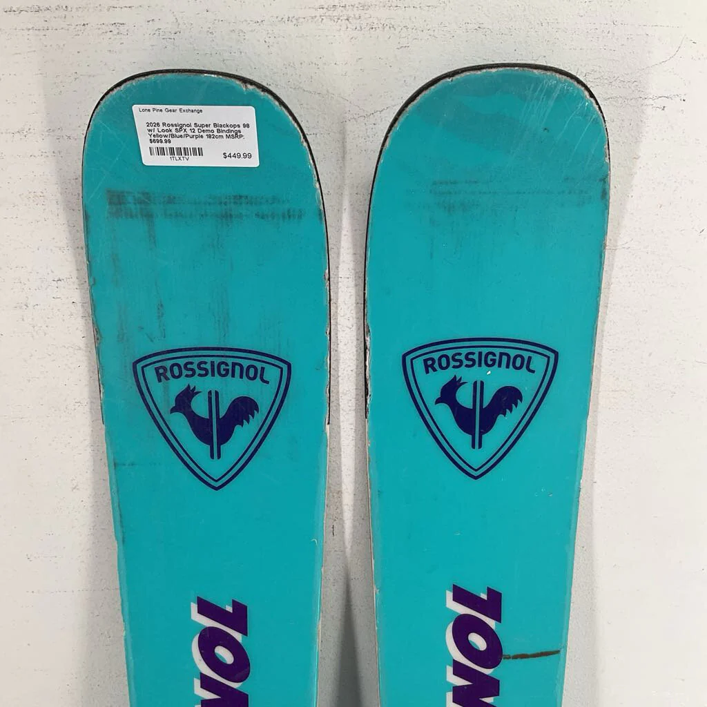 2026 Rossignol Super Blackops 98 w/ Look SPX 12 Demo Bindings - Image 4