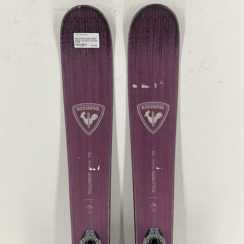 2026 Rossignol Women's Rallybird Soul 92 w/ Look Xpress 11 Demo Bindings