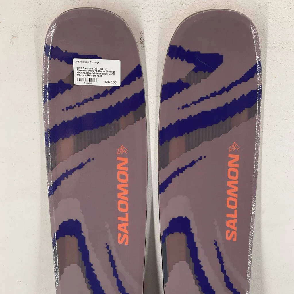 2026 Salomon QST 106 w/ Salomon Strive 13 Demo Bindings - Image 11