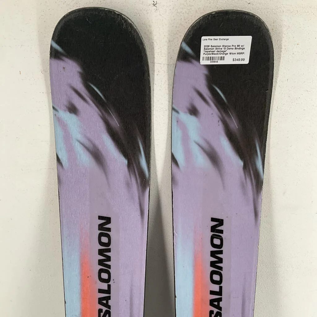 2026 Salomon Stance Pro 86 w/ Salomon Strive 13 Demo Bindings *topsheet damage* - Image 11