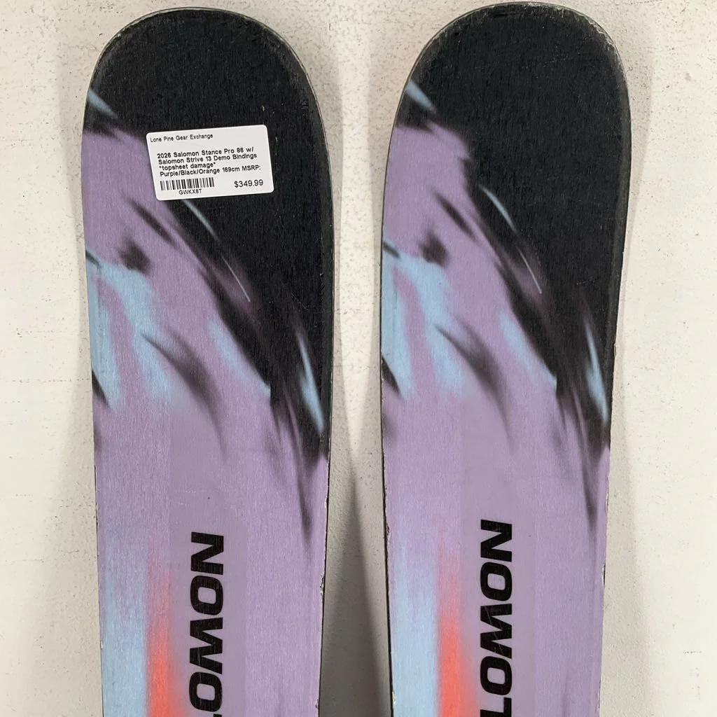 2026 Salomon Stance Pro 86 w/ Salomon Strive 13 Demo Bindings *topsheet damage* - Image 19