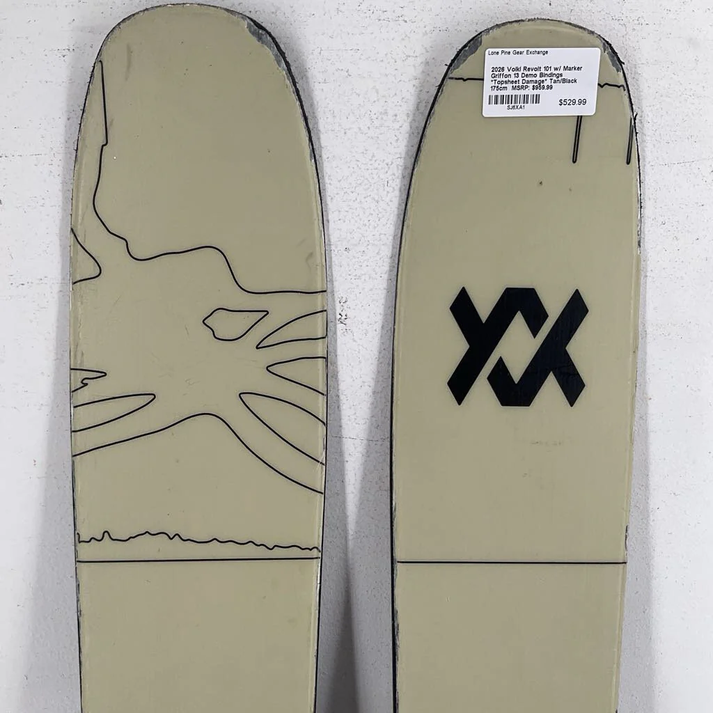 2026 Volkl Revolt 101 w/ Marker Griffon 13 Demo Bindings *Topsheet Damage* - Image 3