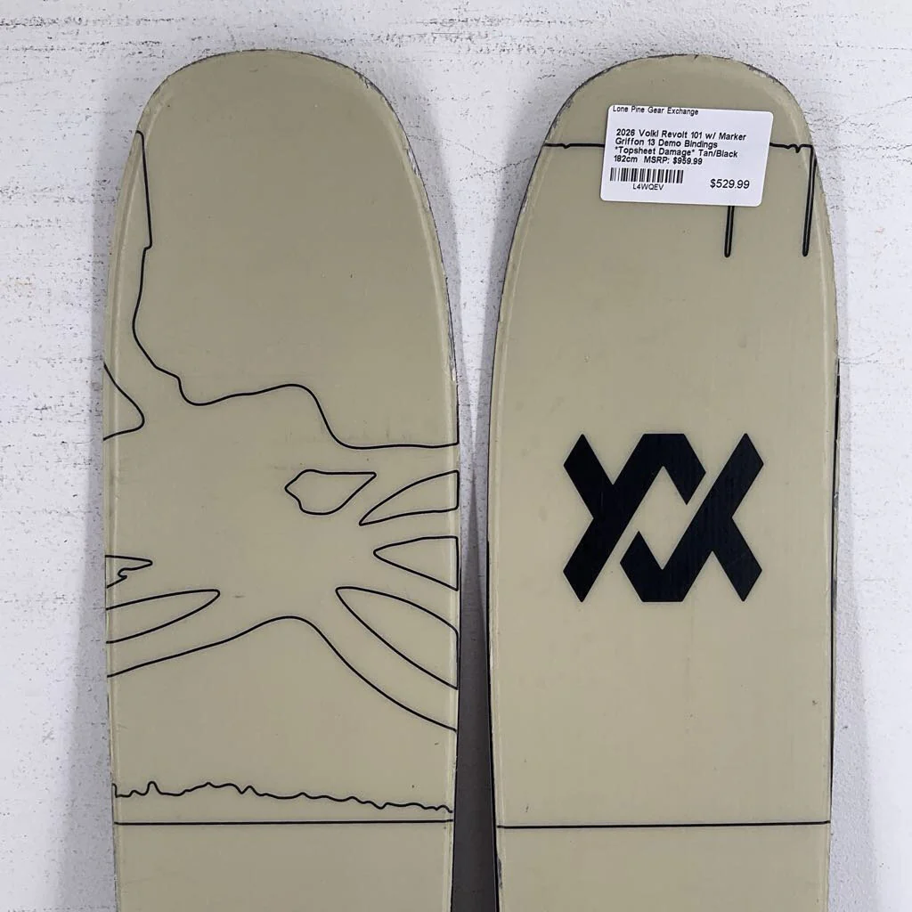 2026 Volkl Revolt 101 w/ Marker Griffon 13 Demo Bindings *Topsheet Damage* - Image 3