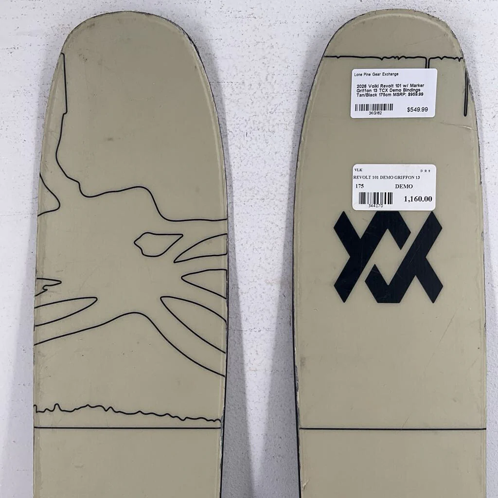 2026 Volkl Revolt 101 w/ Marker Griffon 13 TCX Demo Bindings - Image 9