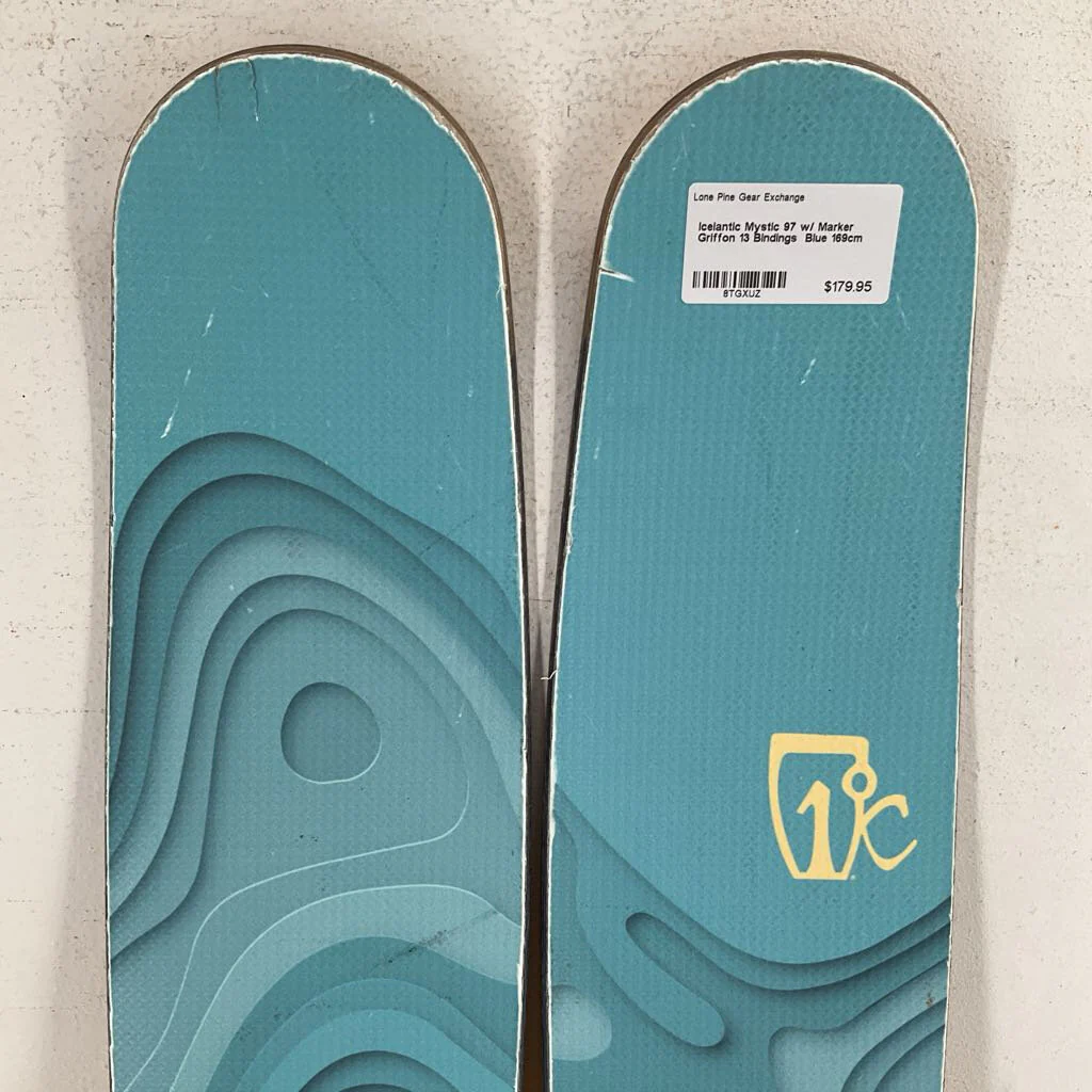Icelantic Mystic 97 w/ Marker Griffon 13 Bindings - Image 3