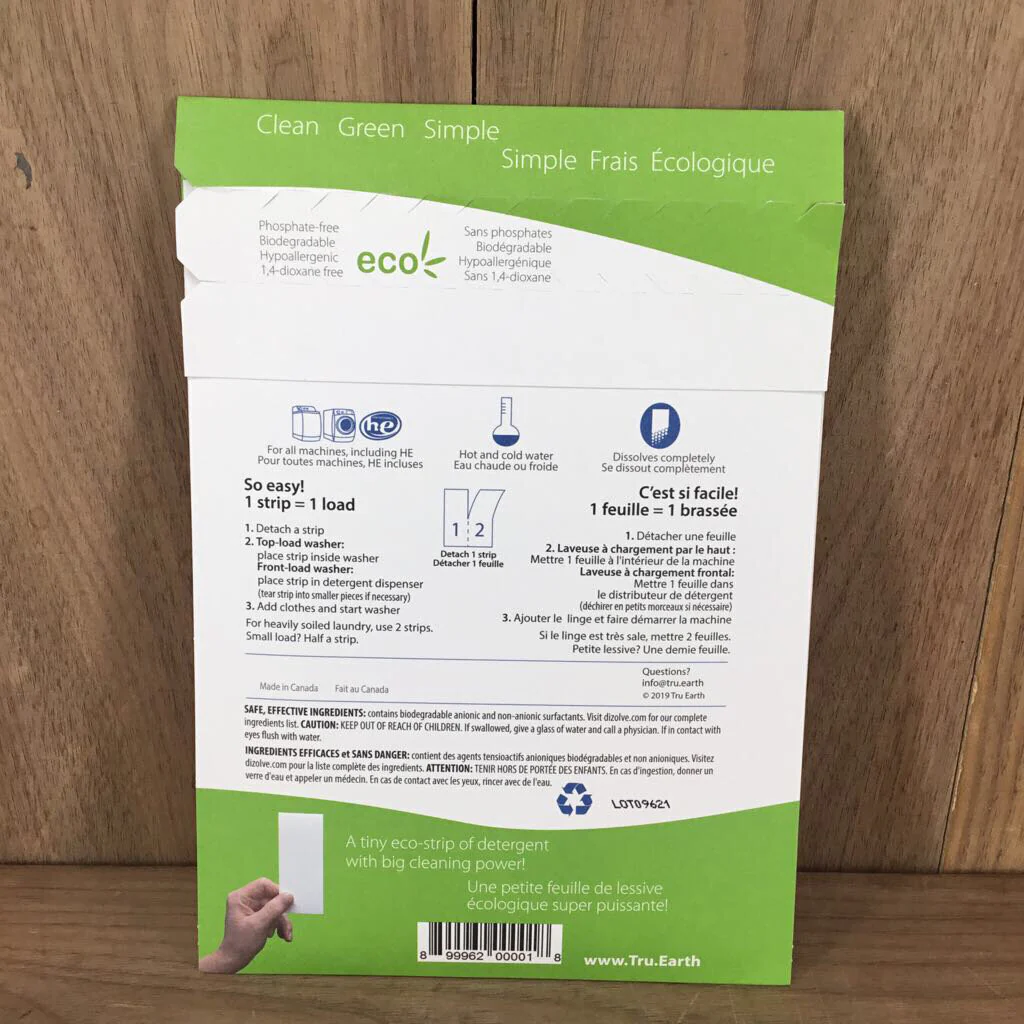 TruEarth Eco-Strips Laundry Detergent - Fragrance Free - Image 2